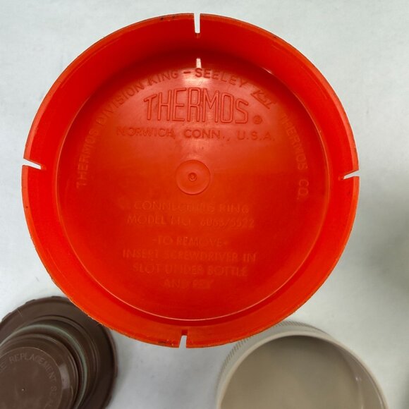 Vintage Retro Thermos King Seeley Stacking Connecting Ring 2 Bottles - Picture 12 of 16
